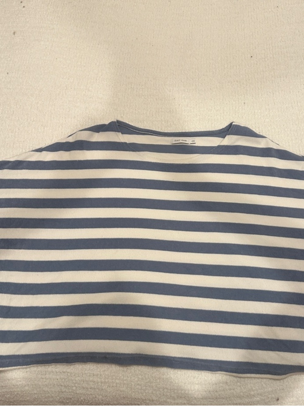 Classic Breton Stripe Short Sleeve Tee in Blue & White
